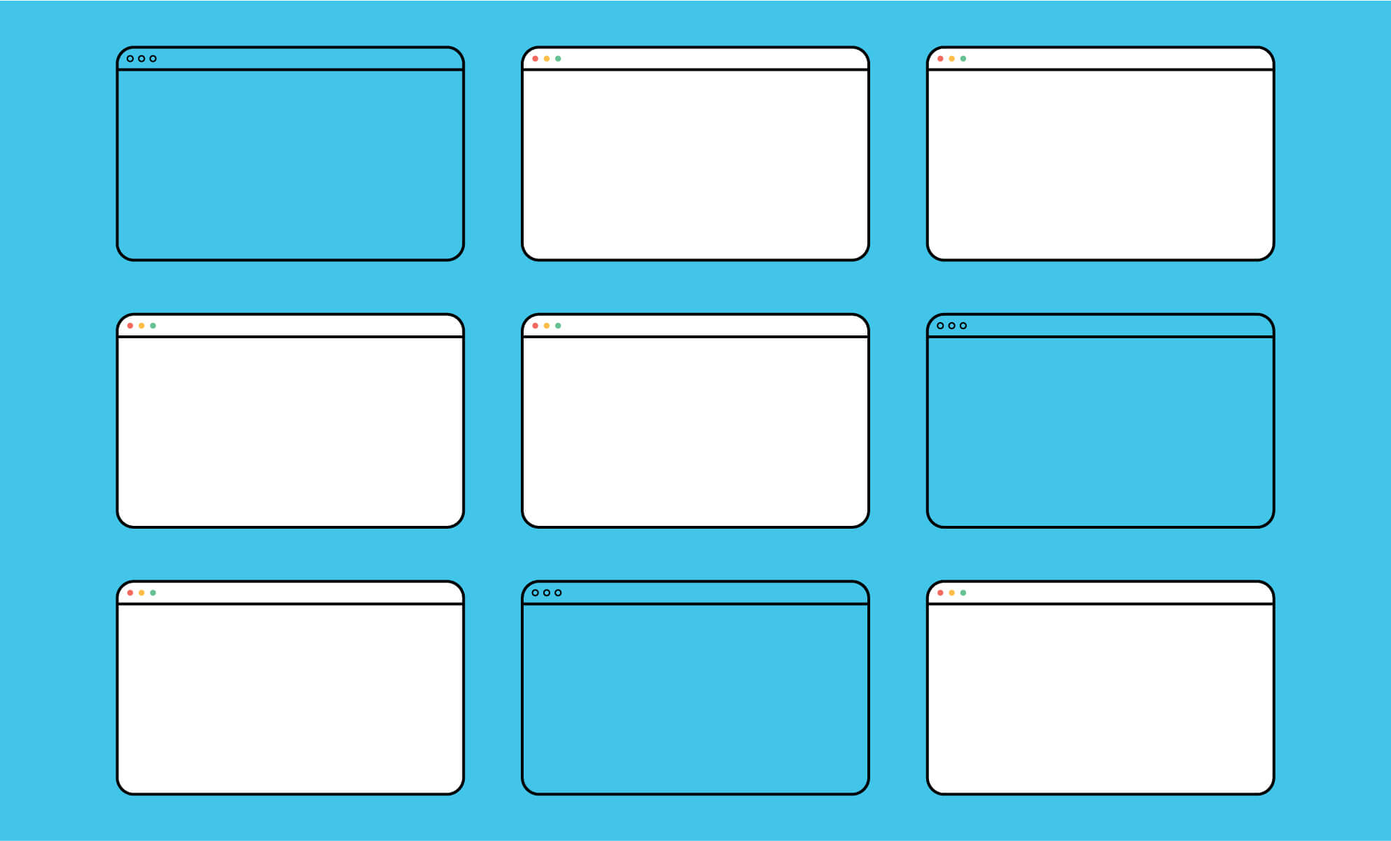 pattern of computer screen tabs 