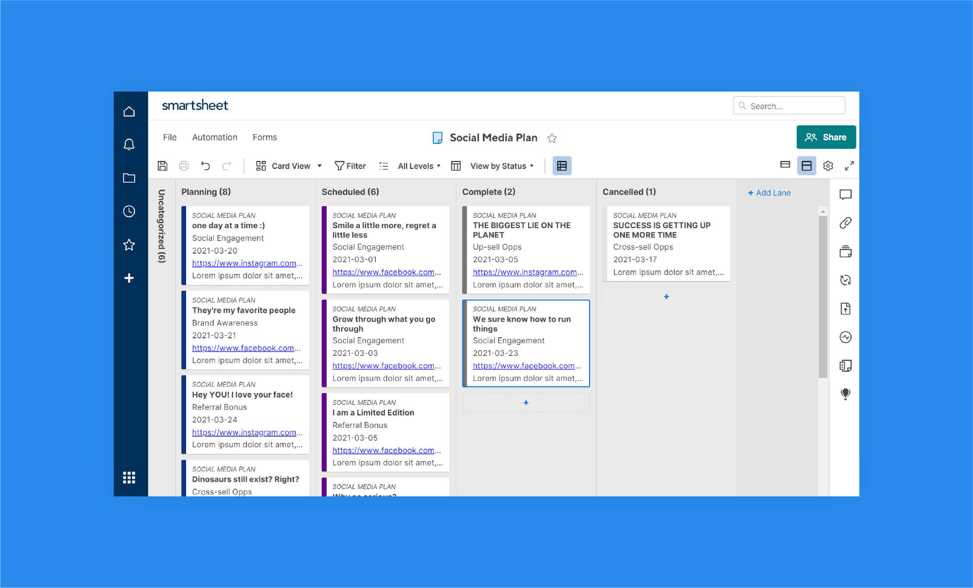 Kanban view