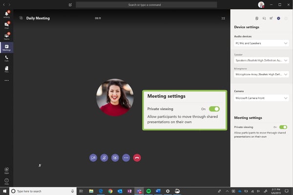 Schedule a meeting using microsoft teams 